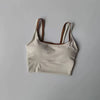 Shoulder Straps With Color Blocking Design Camisole Yoga Fitness Bra Mssza