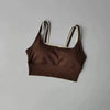 Shoulder Straps With Color Blocking Design Camisole Yoga Fitness Bra Mssza