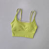 Shoulder Straps With Color Blocking Design Camisole Yoga Fitness Bra Mssza