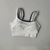 Shoulder Straps With Color Blocking Design Camisole Yoga Fitness Bra Mssza