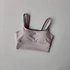 Shoulder Straps With Color Blocking Design Camisole Yoga Fitness Bra Mssza