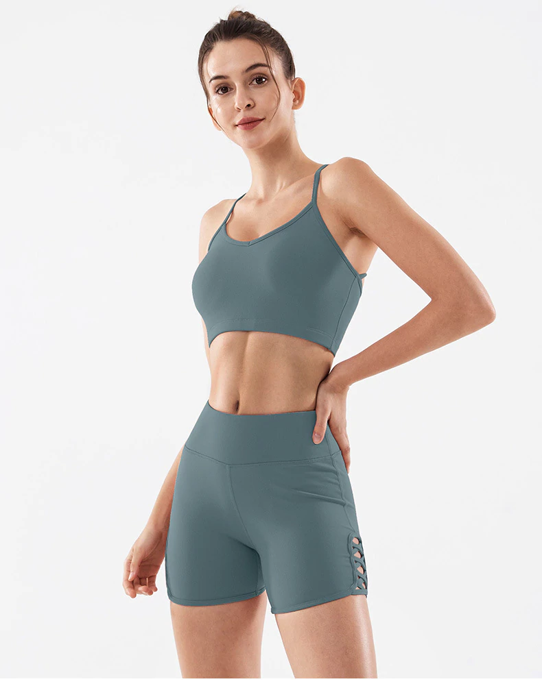 Side Cross Strap Fitness Sport Shorts Mssza
