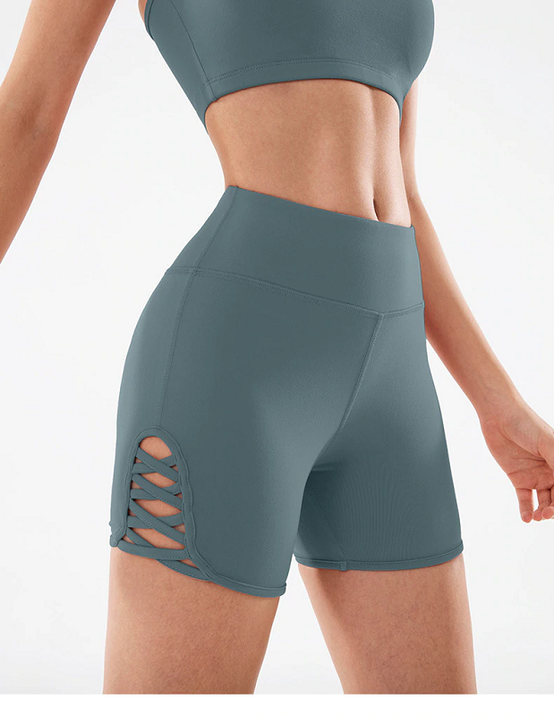Side Cross Strap Fitness Sport Shorts Mssza