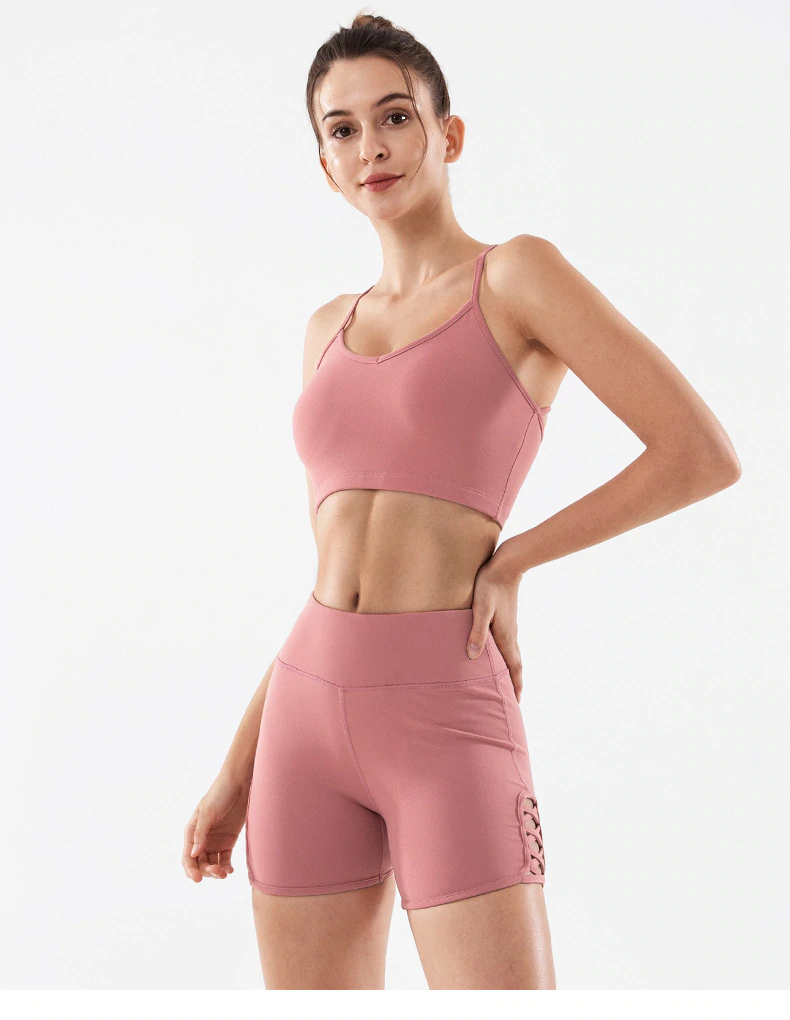 Side Cross Strap Fitness Sport Shorts Mssza