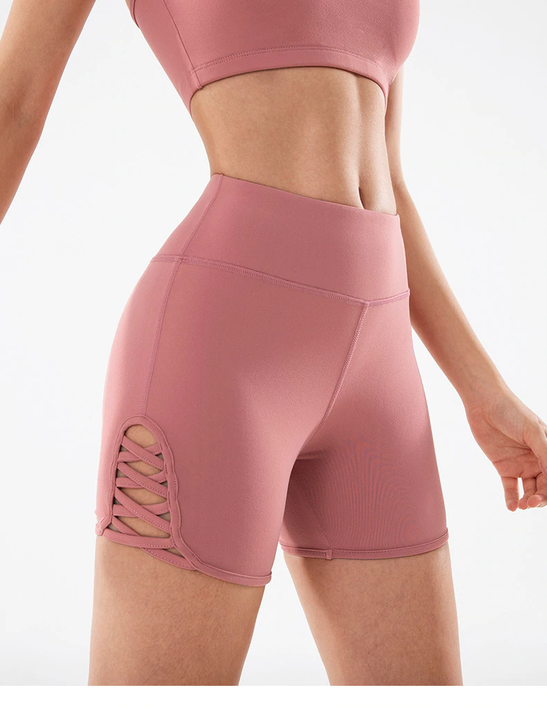 Side Cross Strap Fitness Sport Shorts Mssza