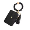 Silicone Bead Pu Leather Key Chain id Credit Card Holder Wallet Mssza