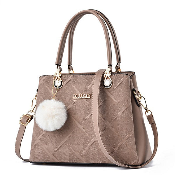 Simple Bucket large capacity tote Pu Leather Shoulder Bags Mssza