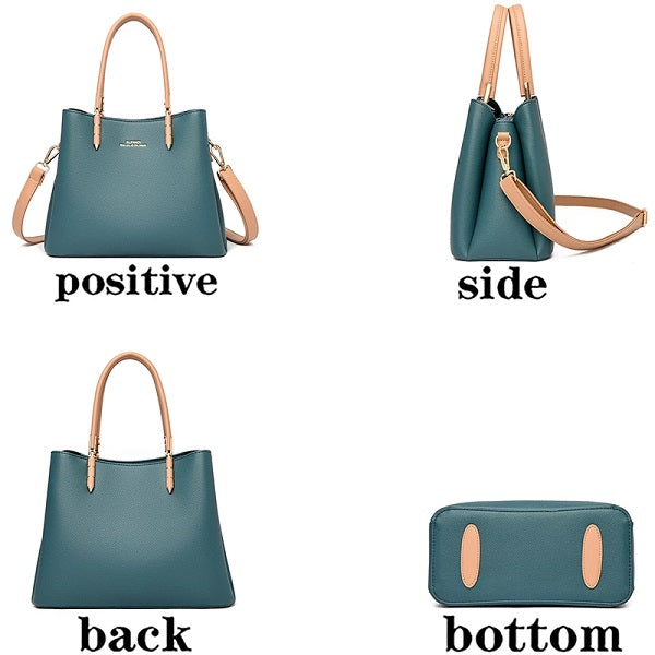 Simple Designer High Quality Pu Leather Shoulder Bag Mssza