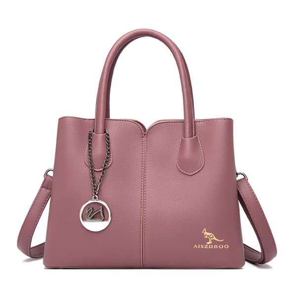 Simple Diagonal PU Leather Designer Hand Bag Mssza