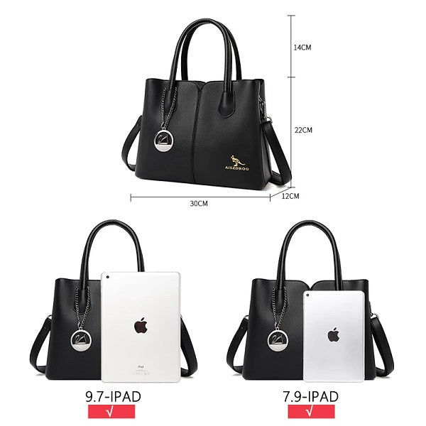 Simple Diagonal PU Leather Designer Hand Bag Mssza