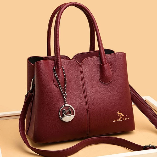 Simple Diagonal PU Leather Designer Hand Bag Mssza
