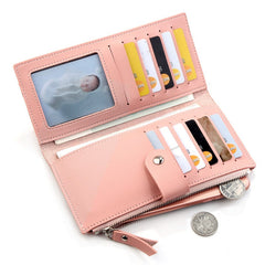Simple Multi-Functional Pu Leather Long Wallet Mssza