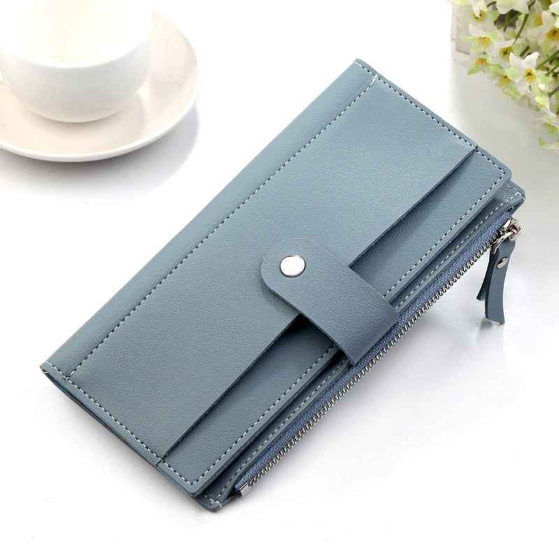 Simple Multi-Functional Pu Leather Long Wallet Mssza