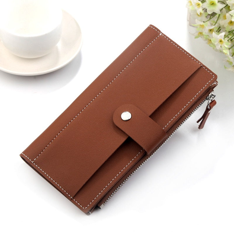 Simple Multi-Functional Pu Leather Long Wallet Mssza