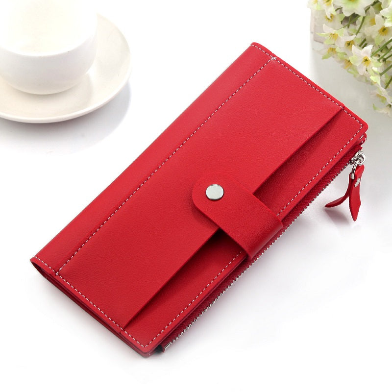 Simple Multi-Functional Pu Leather Long Wallet Mssza