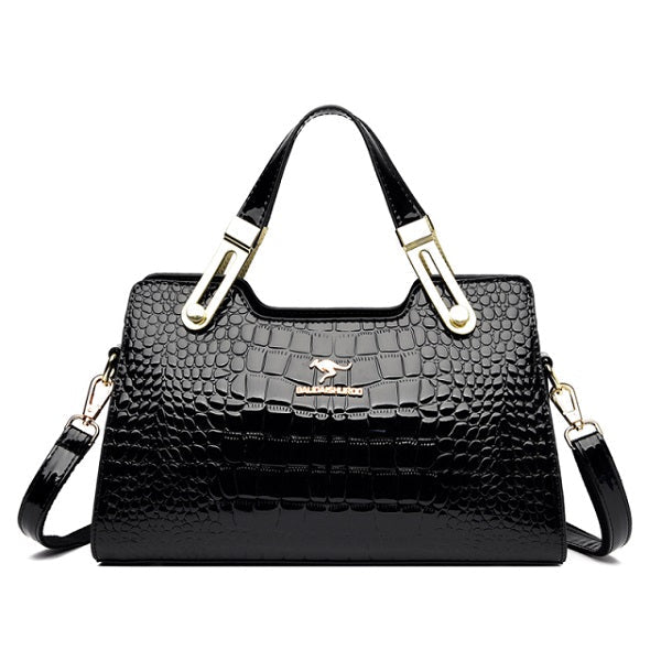 Simple PU Leather Solid Color Handbags Mssza