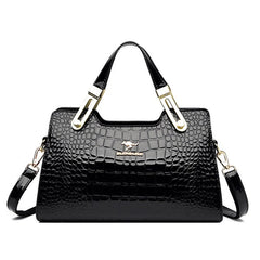 Simple PU Leather Solid Color Handbags Mssza