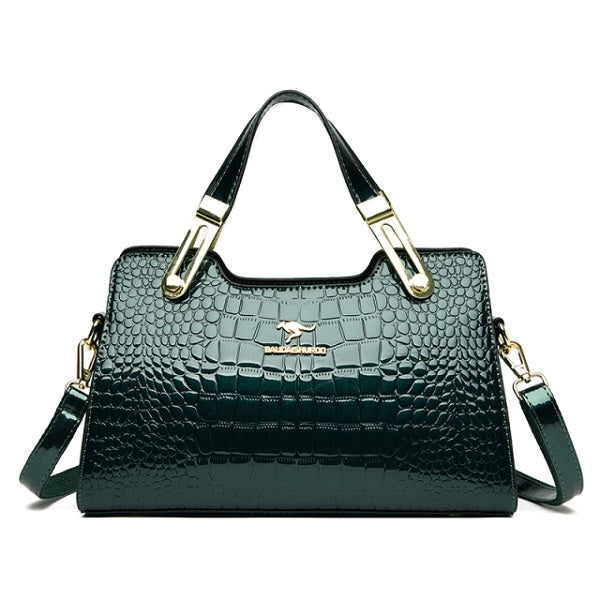Simple PU Leather Solid Color Handbags Mssza