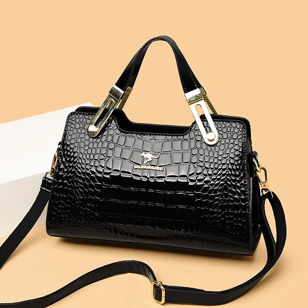 Simple PU Leather Solid Color Handbags Mssza