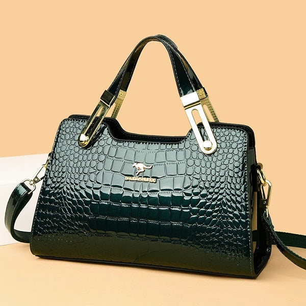 Simple PU Leather Solid Color Handbags Mssza