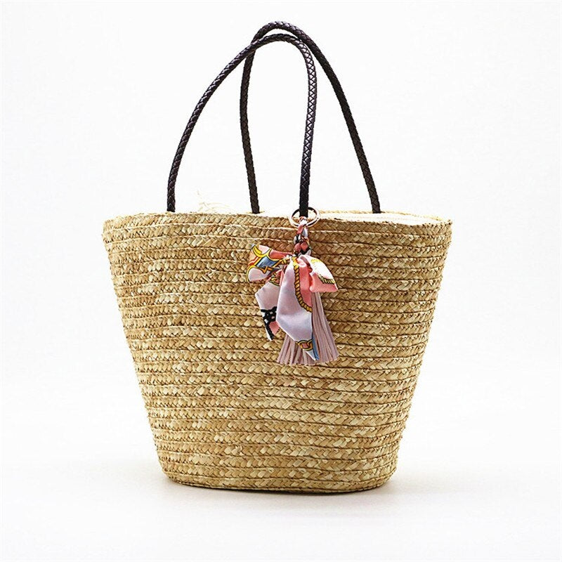 Simple Tassels Handmade Beach Bag Mssza