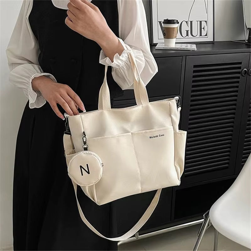 Simple Large Capacity Lightweight For Travel With Mini Zipper Purse Mssza