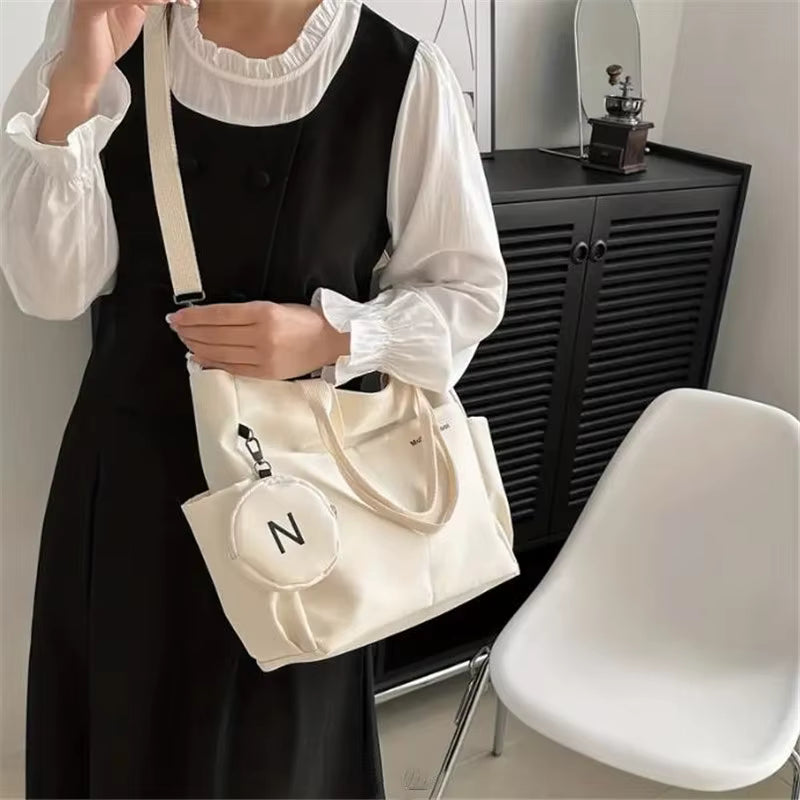 Simple Large Capacity Lightweight For Travel With Mini Zipper Purse Mssza