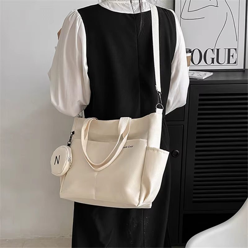 Simple Large Capacity Lightweight For Travel With Mini Zipper Purse Mssza