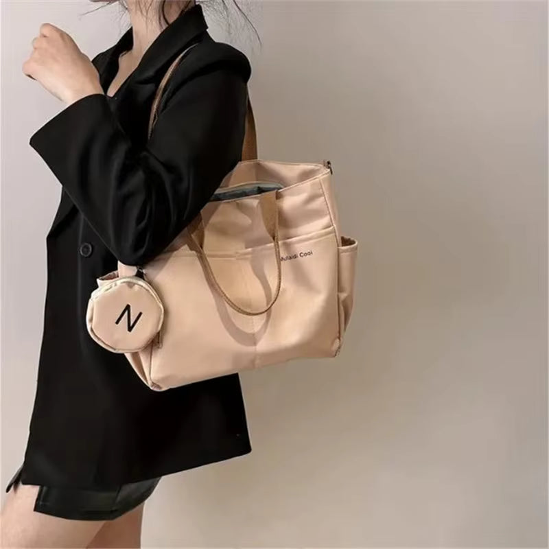 Simple Large Capacity Lightweight For Travel With Mini Zipper Purse Mssza