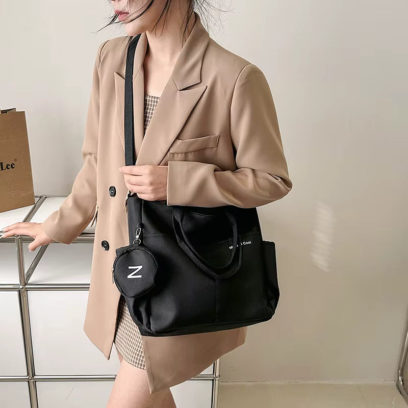 Simple Large Capacity Lightweight For Travel With Mini Zipper Purse Mssza