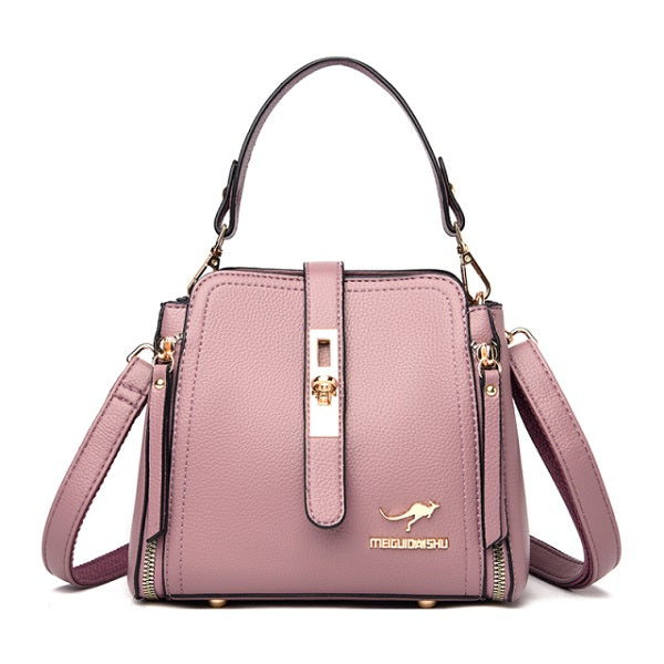 Simple Lock Designer Casual Shoulder Bag Mssza