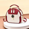 Simple Sequined Cute Small Round Metal Clash Wide Shoulder Strap Crossbody Bag Mssza