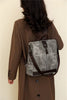 Simple Shoulder Lightweight PU Leather Rucksacks Large School Bag Mssza
