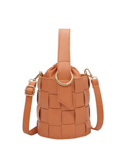 Simple Solid Bucket Handbags Mssza