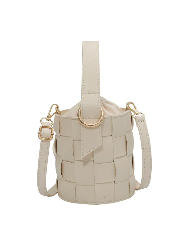 Simple Solid Bucket Handbags Mssza