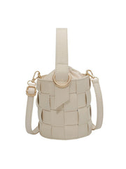 Simple Solid Bucket Handbags Mssza