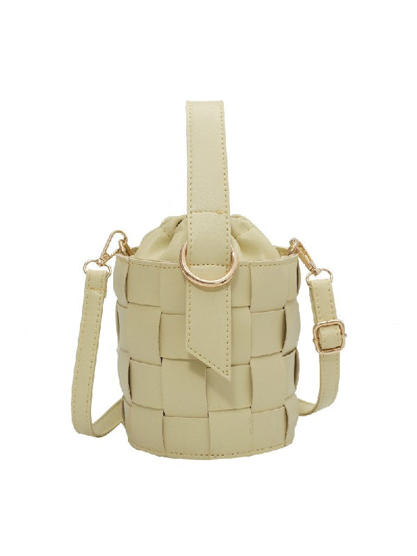 Simple Solid Bucket Handbags Mssza