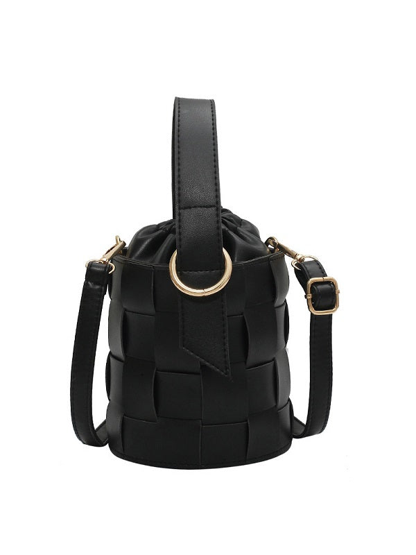 Simple Solid Bucket Handbags Mssza