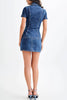 Single-Breasted Splice Jackets Slim Fit Wrap Hip Ultra Short Skirt Two Piece Sets Mssza