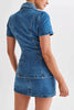 Single-Breasted Splice Jackets Slim Fit Wrap Hip Ultra Short Skirt Two Piece Sets Mssza