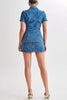 Single-Breasted Splice Jackets Slim Fit Wrap Hip Ultra Short Skirt Two Piece Sets Mssza