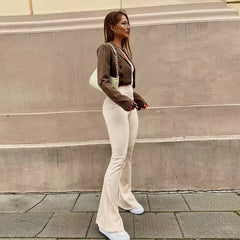 Skinny Hollow Bandage Overalls Stretch Bodycon Jumpsuit Mssza