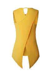 Sleeveless Asymmetrical Tunic â€?Uniquely Draped Back Mssza