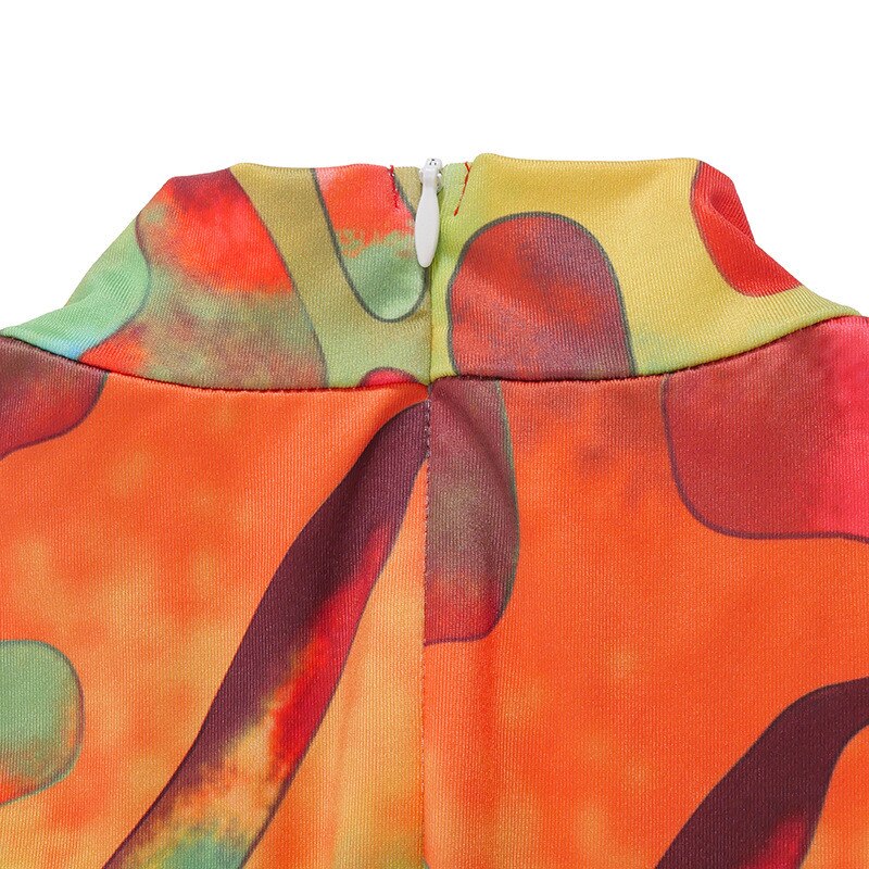 Sleeveless Hole Print Bodycon Jumpsuit Mssza