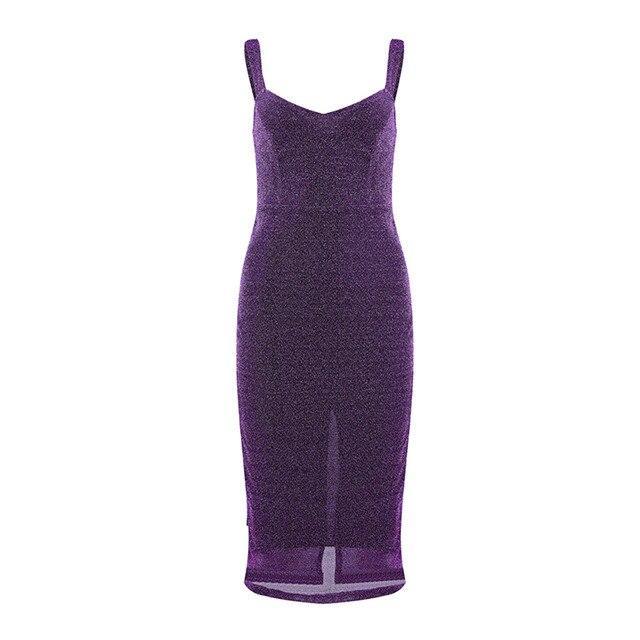 Sleeveless glitter bodycon dress Slim fit spaghetti strap pencil dresses Elegant womens party dress Autumn vestidos mujer Mssaz Desses