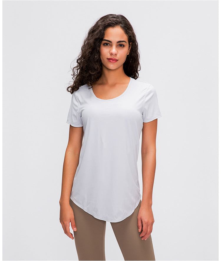 Slim Fit Naked Training Fabric Yoga Fitness T-Shirt Mssza