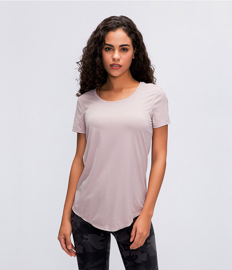 Slim Fit Naked Training Fabric Yoga Fitness T-Shirt Mssza