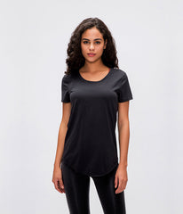 Slim Fit Naked Training Fabric Yoga Fitness T-Shirt Mssza