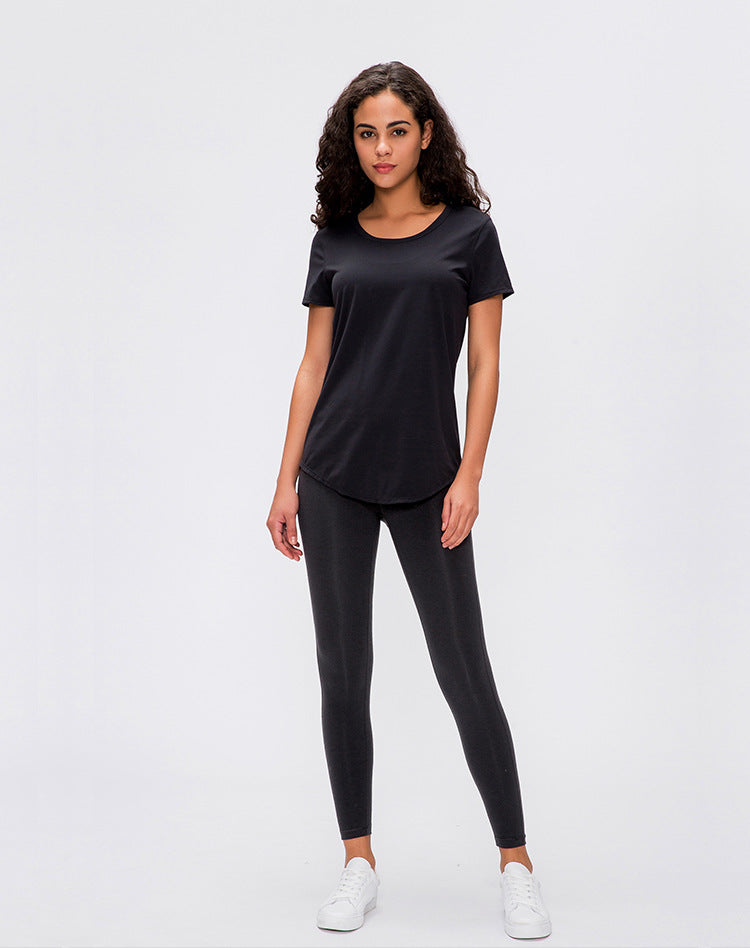 Slim Fit Naked Training Fabric Yoga Fitness T-Shirt Mssza
