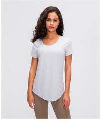 Slim Fit Naked Training Fabric Yoga Fitness T-Shirt Mssza